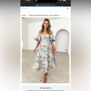 Gingham and heels dress